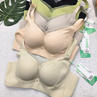 秀脉文胸中模B杯聚胸收副乳无钢圈调整型无侧骨光面无痕内衣6670