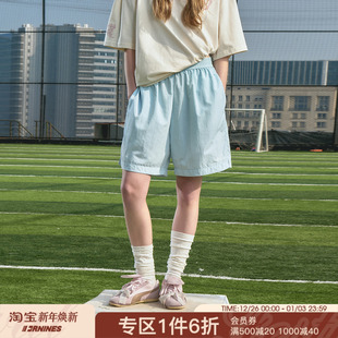 休闲中裤 FORNINES刺绣薄款 潮牌夏季 男宽松运动直筒五分裤 速干短裤