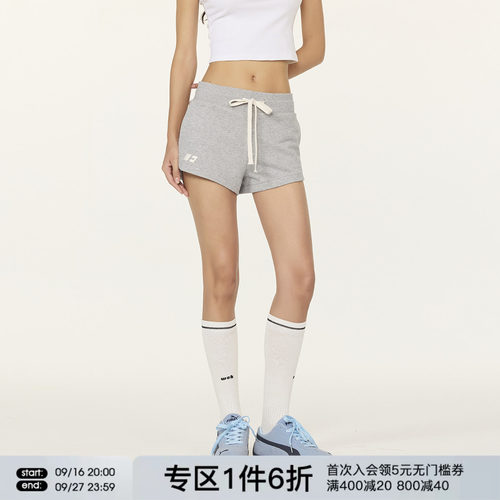 FORNINES简约运动短裤女夏季休闲裤百搭显瘦辣妹热裤针织三分裤子