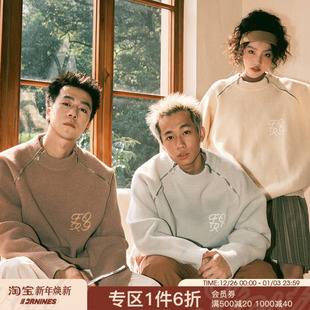 毛线衣 秋冬情侣装 FORNINES设计感美式 毛衣男女宽松慵懒小众针织衫