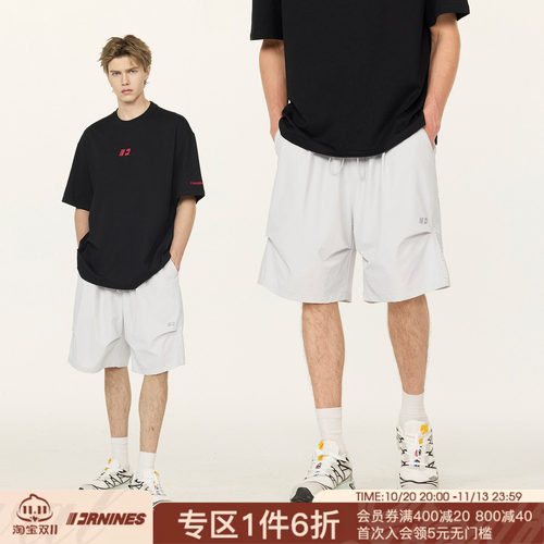 FORNINES2026运动五分裤男女宽松直筒短裤潮牌中裤夏季休闲裤子