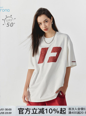 FORNINES索罗娜凉感速干短袖T恤男女潮牌上衣夏季白色半袖体恤衫
