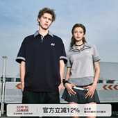 POLO衫 潮牌凉感正肩半袖 T恤男女情侣夏季 FORNINES假两件翻领短袖