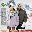 外套 工装 FORNINES三防派克服毛领棉衣男女情侣潮牌冬季 防寒衣美式