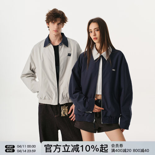 FORNINES双面穿拼接撞色夹克男款情侣上衣潮牌2026春季新款外套女