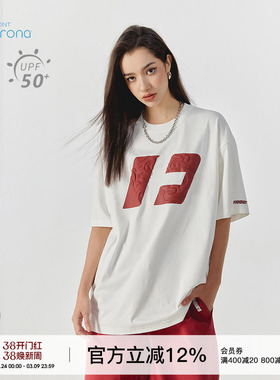 FORNINES索罗娜凉感速干短袖T恤男女潮牌上衣夏季白色半袖体恤衫