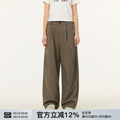 子春秋cleanfit长裤 男女阔腿休闲裤 复古垂坠感直筒裤 FORNINES美式