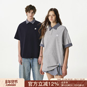 POLO衫 男款 潮牌情侣上衣女夏季 FORNINES假两件半拉链短袖 半袖 T恤