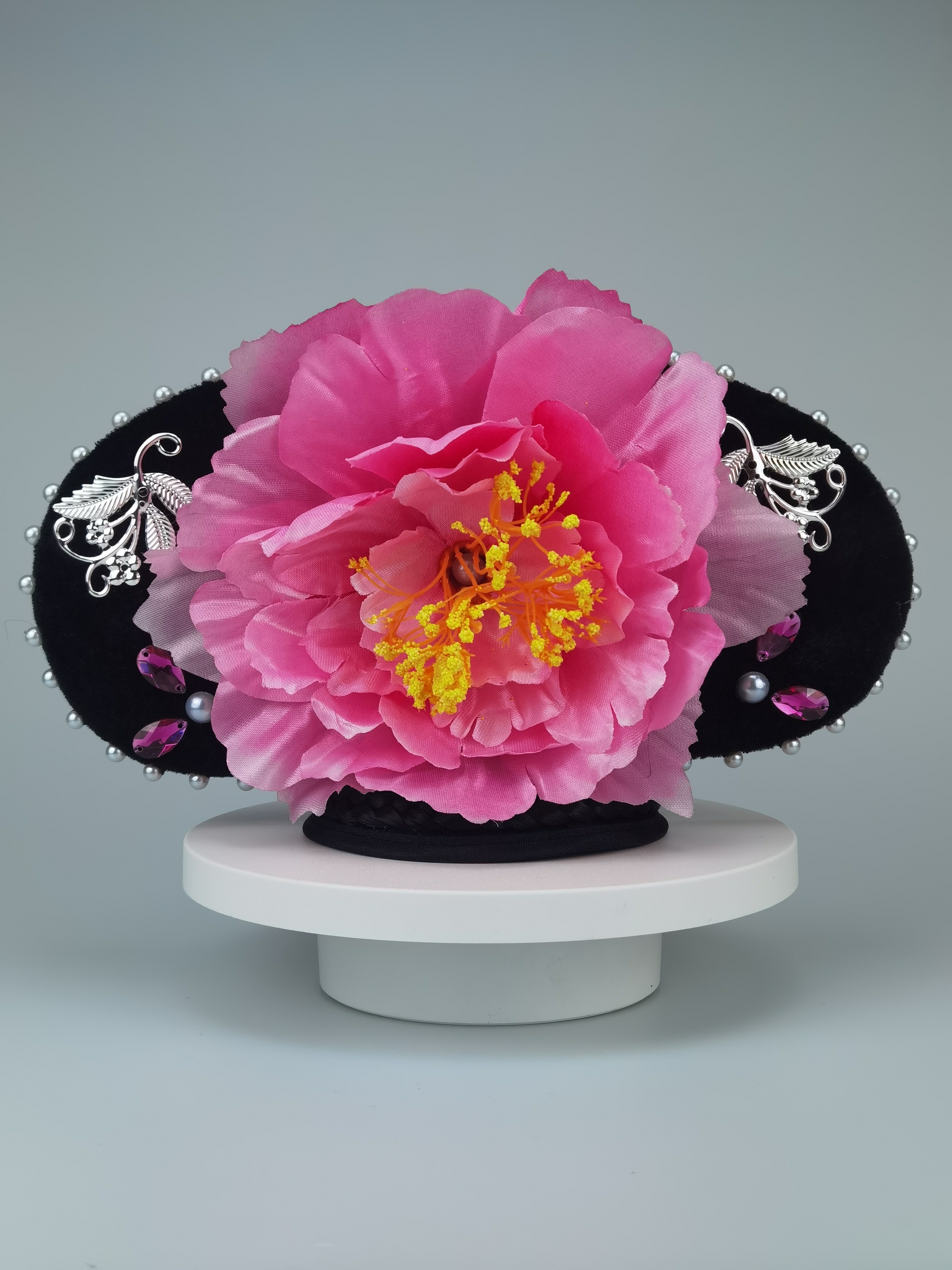 还珠格格头饰宫女帽子古装假发宫廷发包清朝格格帽子贵族满族饰品