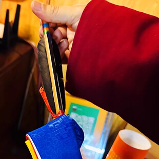 宁玛祖庭 的带包装佐钦长寿招米财神箭幡摆件 解脱宝除秽香