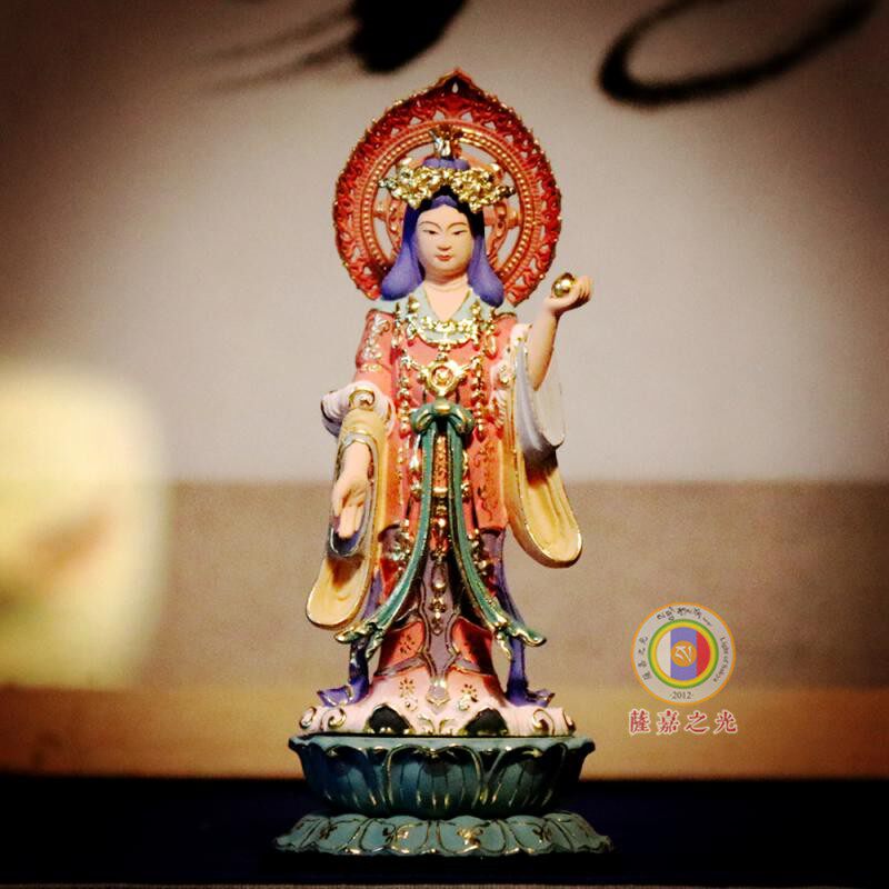 财富守护唐密木雕玄关吉祥天女