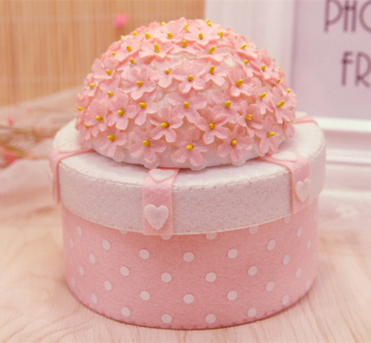 免裁剪粉色收纳盒不织布手工diy