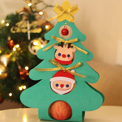 圣诞节礼物苹果盒子不织布手工