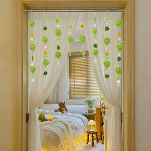 幸运四叶草门帘扭扭棒手工编织diy材料包室内挂饰女生卧室装饰