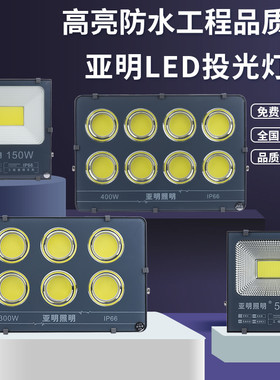 上海亚明led户外投光灯50W100W150W200W300W防水射灯IP65广告牌灯
