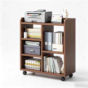 Book Shelf Small Bookshelf 3-Tier Wood Bookcase Industrial