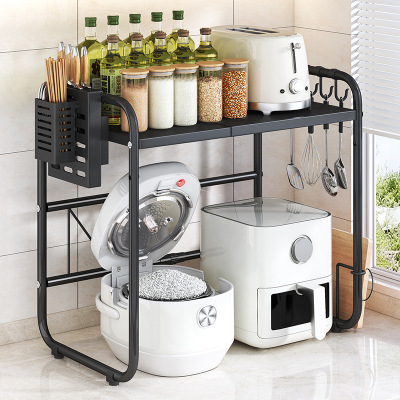 Microwave Oven Rack, 2-Tier Shelf Toaster/Rice Cooker Rack