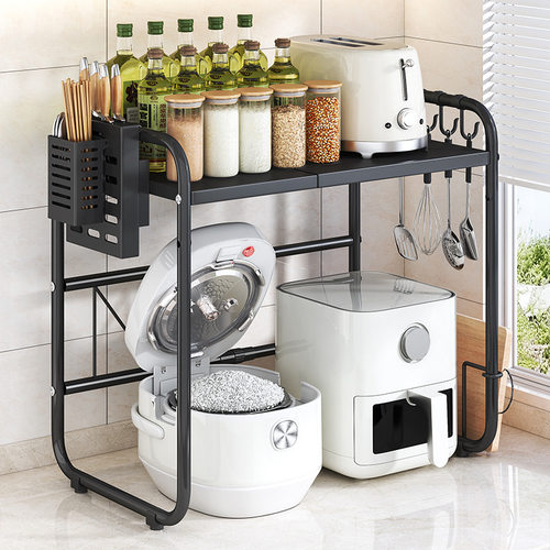 Microwave Oven Rack, 2-Tier Shelf Toaster/Rice Cooker Rack