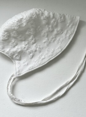 给日本顾客制作的样品 车间多色 白色立体花纹春夏出游遮阳帽子女