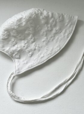 给日本顾客制作的样品 车间多色 白色立体花纹春夏出游遮阳帽子女