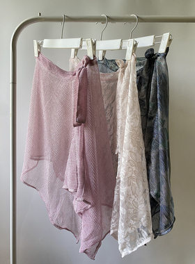 外贸精品春夏百搭蕾丝屁帘叠穿沙滩罩裙一片式系带裙帘瑜伽遮屁帘