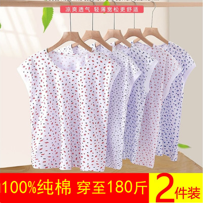 奶奶薄款夏季宽松棉背心中老年