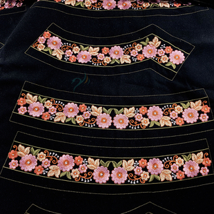 2025秋季新款刺绣长条仿真蕾丝花边辅料布依族壮族少数民族风托肩