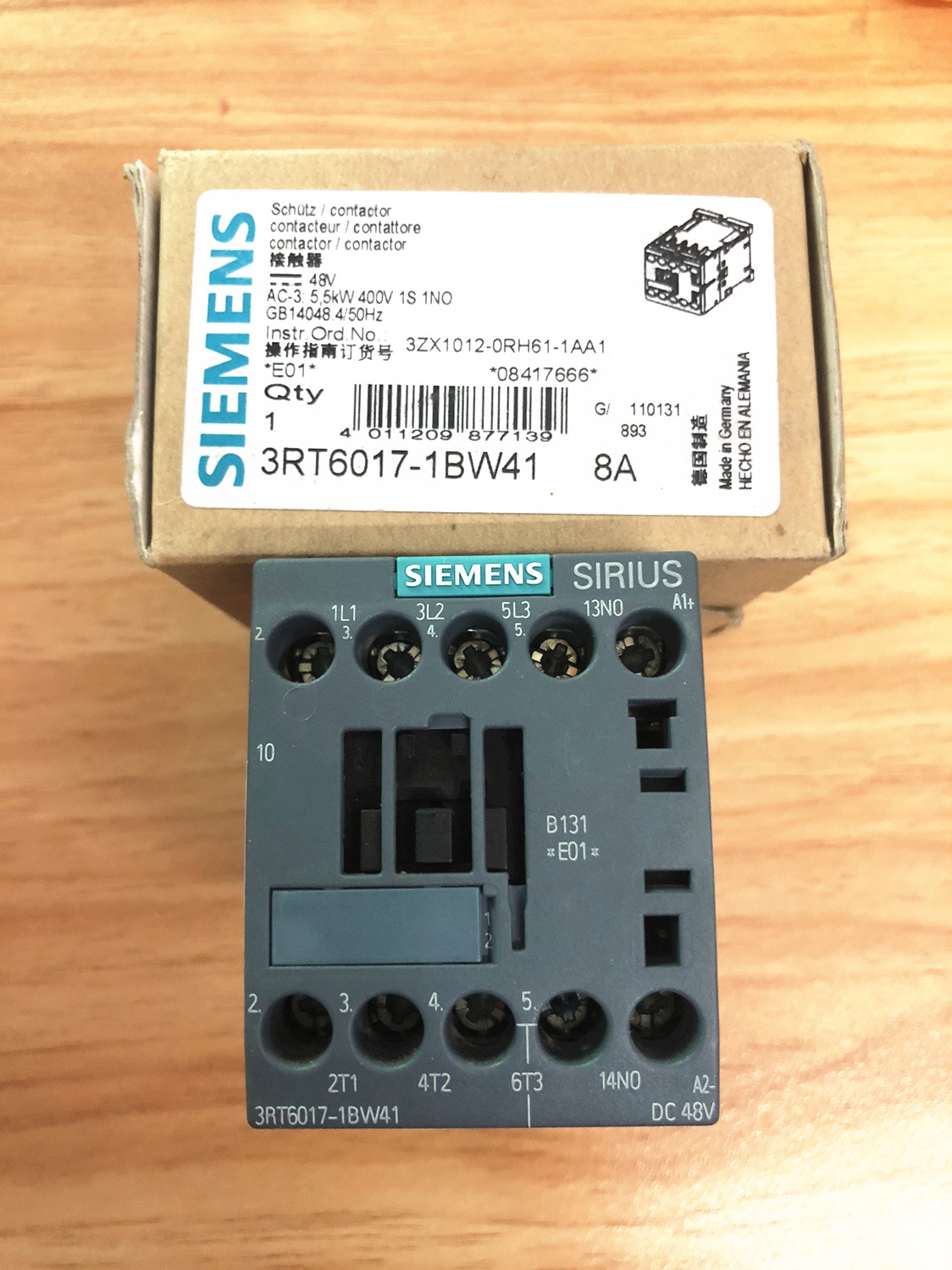 原装西门子直流接触器 3RT6017-1BW41 3RT6018 DC48V 现货
