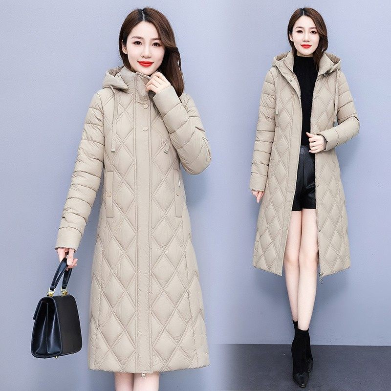 2024新款加厚款棉衣女中长款羽绒棉服女士棉衣冬季修身收腰棉服女,女装/女士精品,棉衣/棉服,淘宝优惠券,粉丝福利购,淘宝优惠卷