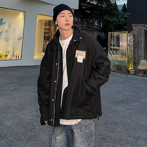 @好看的港风棉衣休闲工装宽松青春拉链夹克棉服MY16P95图片
