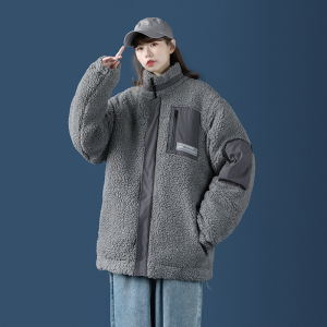 冬季新款中性风双十二羊羔毛棉衣机能大口袋加厚棉服MY88图片
