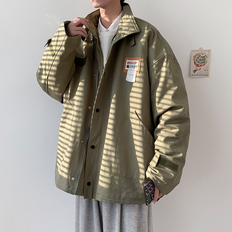 @港风炒鸡好看工装棉衣冬季新款双十二加厚外套MY16P95,男装棉衣,电商A021A