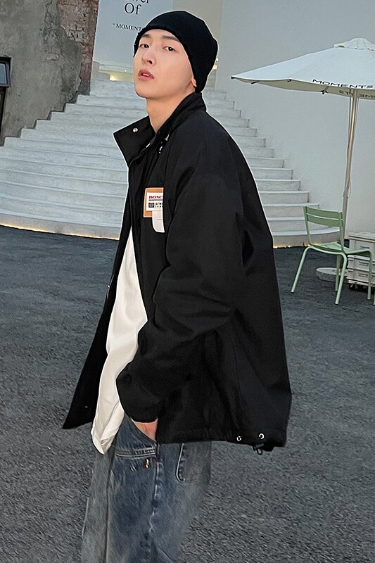 @港风宽松工装休闲外套棉衣青年流行拉链活力棉服MY16P95,男装棉衣,电商A021A