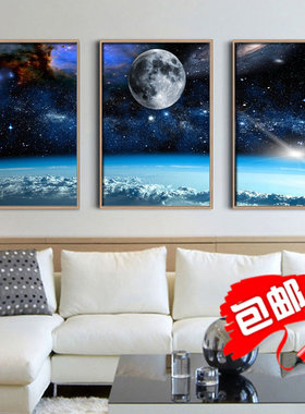 现代欧式客厅背景墙星空装饰画