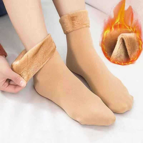 Winter Plush thickened snow socks female lovers floor socks leisure home socks warm solid color cotton socks