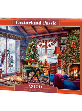 新品Castorland巧思进口拼图2000片 圣诞小屋200962