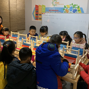 儿童织布机 纺编织机迷你手工diy制作幼儿园区角材料女孩益智玩具