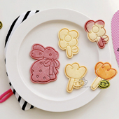 北欧风田园花兔饼干模具 花朵辅食工具 复活节小兔子宠物零食工具