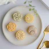 包邮 咖椰奶酪绿豆糕冰皮月饼模 小章鱼食验室线上课中秋节广式 50g