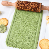 六一卡通小狗饼干压花擀面杖翻糖印花模具可爱家用亲子烘焙饼干模