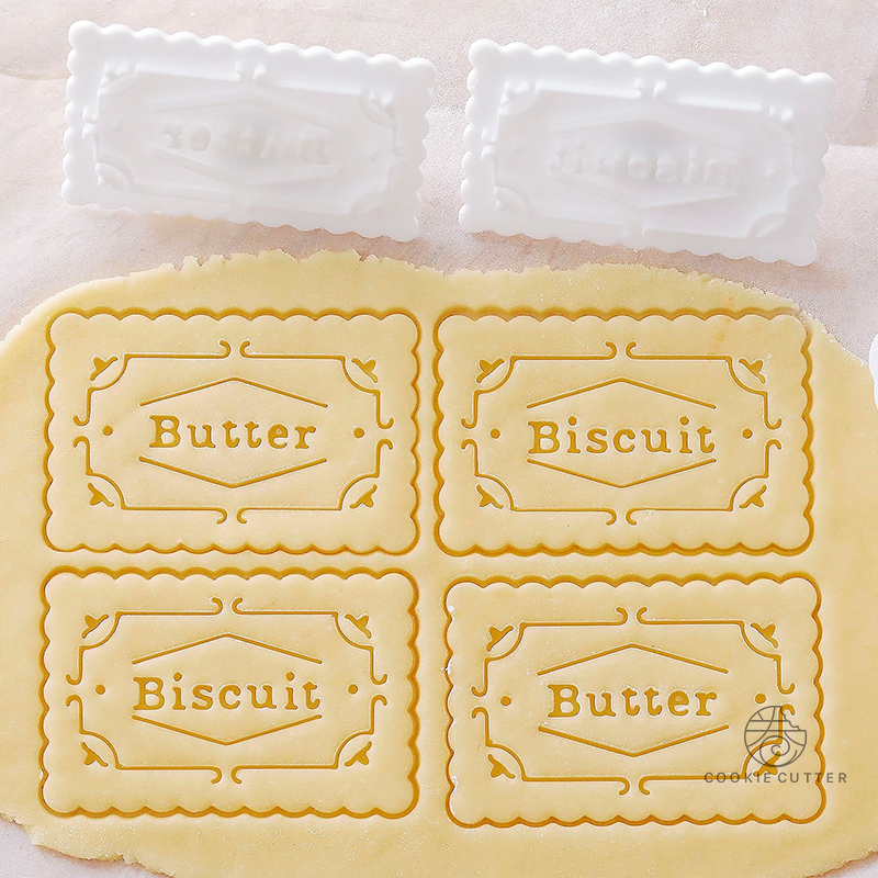 【来图定制】英式复古黄油曲奇白脱饼干模具 几何波浪diy烘焙压模