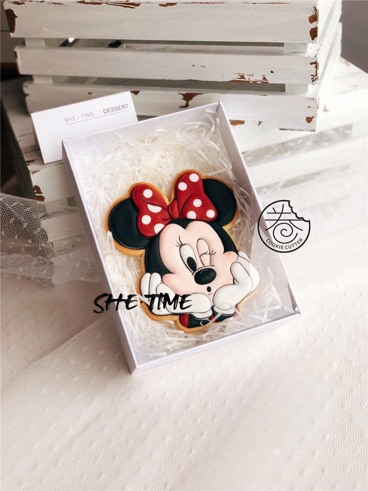 【视频教程】she.time食光老师新作可爱卡通米妮头像糖霜饼干模具