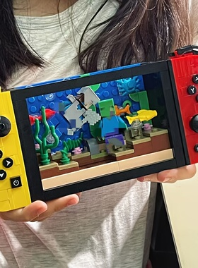 MOC我的世界switch游戏机拼装模型手办摆件6-12男生岁积木玩具