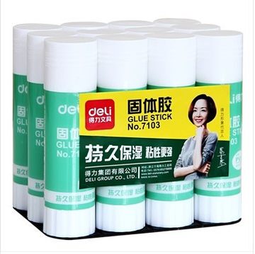 得力文具7103固体胶水大号固体胶棒36g手工美术用办公用品热卖