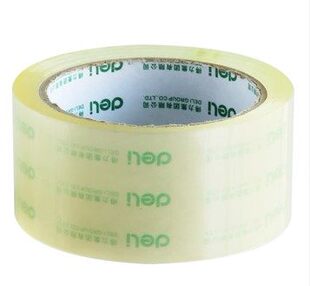 得力30203封箱胶带超透明胶布48mm×60y/1卷粘贴打包胶条抗