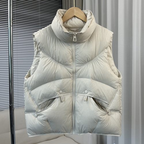 正品【韩版爆品】90%白鸭绒马甲
