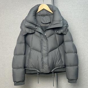 2025冬季新款泡芙羽绒服女短款牛仔拼接90白鸭绒加厚面包服外套潮