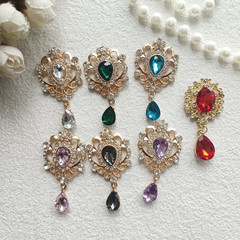 6cm水滴钻扣吊坠 手工diy发饰材料吧唧托装饰应援配件洛丽塔L129