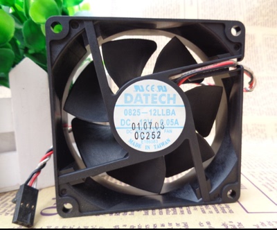 DATECH 0825-12LLBA 12V 0.05A 8CM 8025 DELL 戴尔机箱风扇