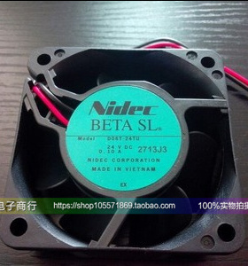 全新原装nidec D06T-24TU 6CM 6025 24V 0.10A变频器2线散热风扇